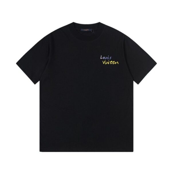 LV T-shirt Black Yellow Monogram