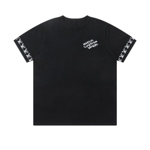 LV T-shirt Black Sleeve Monogram