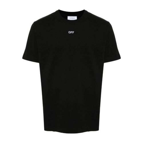 OFF-WHT T-shirt Embroidered Logo Print Black