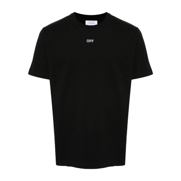 OFF-WHT T-shirt Embroidered Logo Print Black