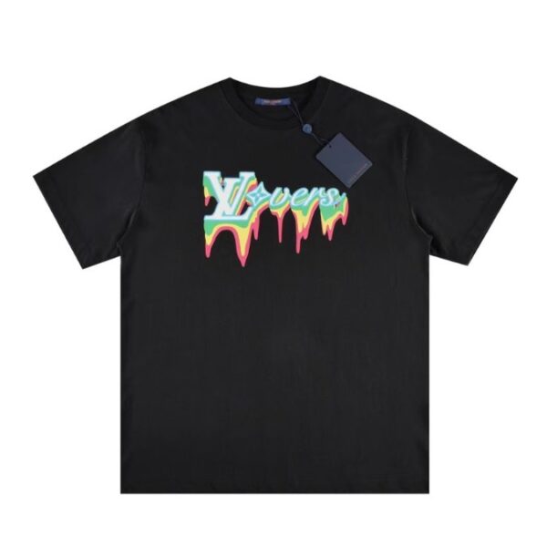 LV T-Shirt Drip Print Black
