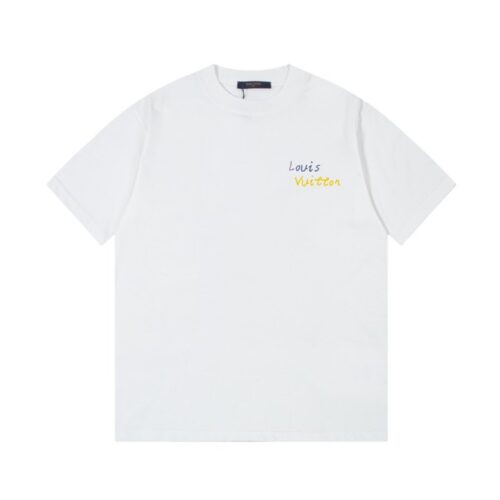 LV T-shirt White Yellow Monogram