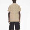 OFF-WHT T-shirt Embroidered Logo Print Brown
