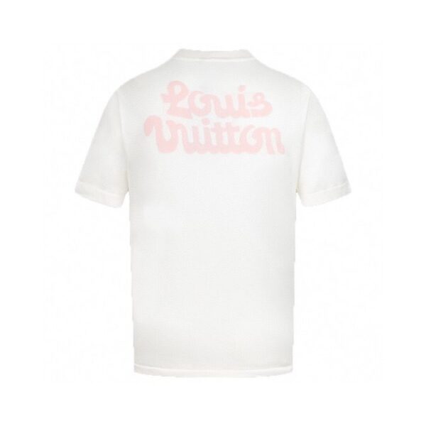 LV T-shirt White Floral Logo