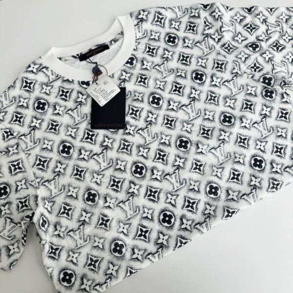 LV T-shirt Monogram White Deep Black