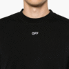 OFF-WHT T-shirt Embroidered Logo Print Black