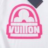 LV T-shirt White Pink Logo
