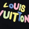 LV T-Shirt Multicolor Logo Black