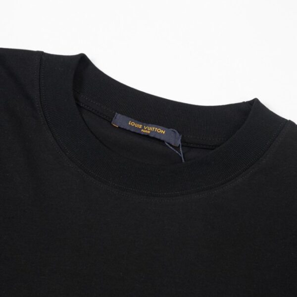 LV T-shirt Black Yellow Monogram