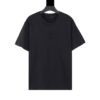 LV T-shirt Black Embroidered Logo
