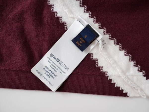 LV T-shirt Short-Sleeved Cotton Intarsia Crewneck