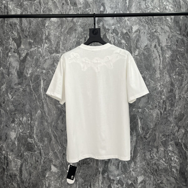 CHRM HRTS T-shirt White Cross Embroidery