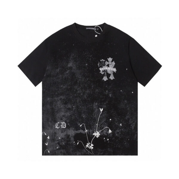 CHRM HRTS T-shirt Floral Graphic Black
