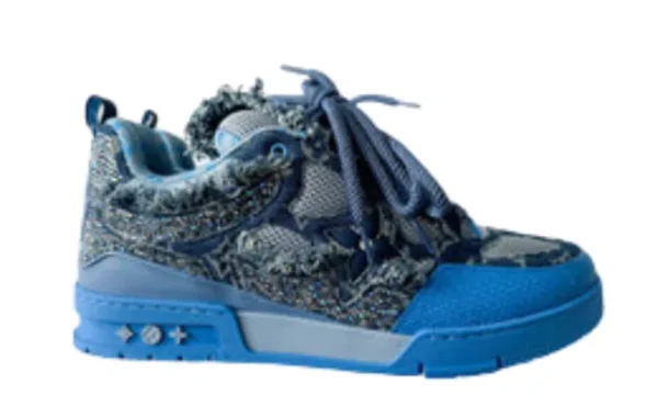 Blue Denim Monogram Crystal