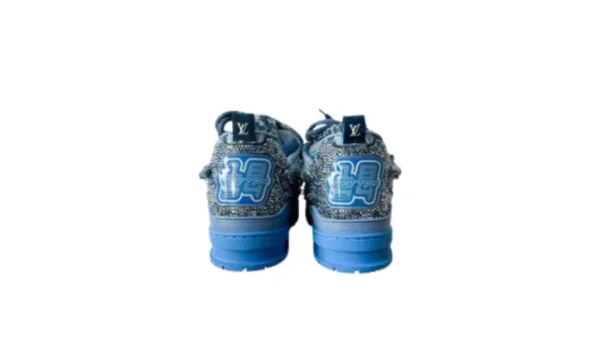 Blue Denim Monogram Crystal