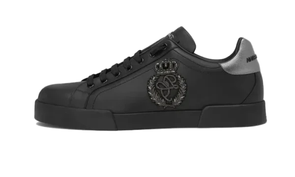 calfskin-nappa-portofino-sneakers-with-crown-patch-black.webp Calfskin nappa Portofino sneakers with crown patch Black