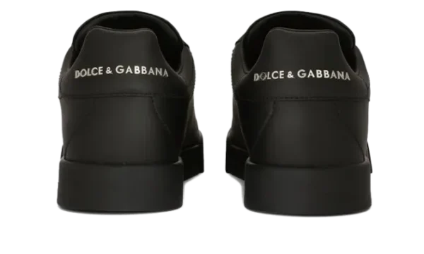 Calfskin Portofino sneakers with DG logo Black