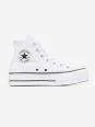 Converse All Star- Blancas Raya Negra Plataforma