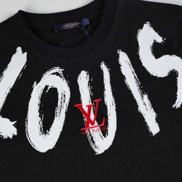 LV T-shirt Brushstroke Logo Black