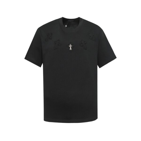 CHRM HRTS T-shirt Black Cross Embroidery