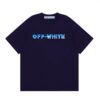 OFF-WHT T-shirt Blue Arrows Logo