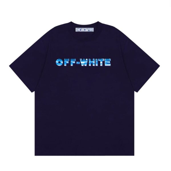 OFF-WHT T-shirt Blue Arrows Logo