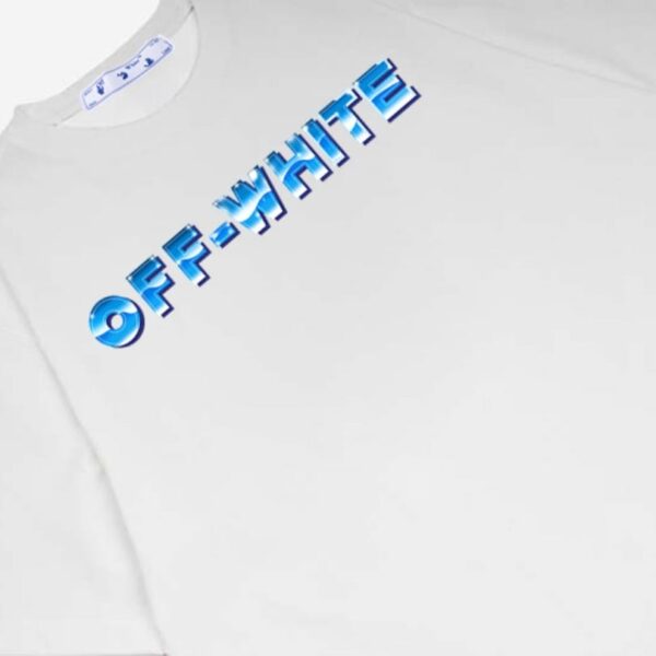 OFF-WHT T-shirt Blue Arrows Logo