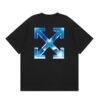 OFF-WHT T-shirt Blue Arrows Logo