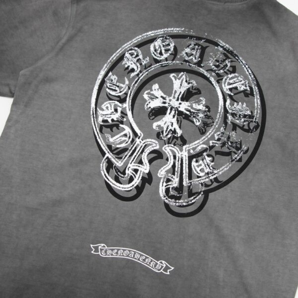 CHRM HRTS T-shirt Distressed Horseshoe Grey Logo
