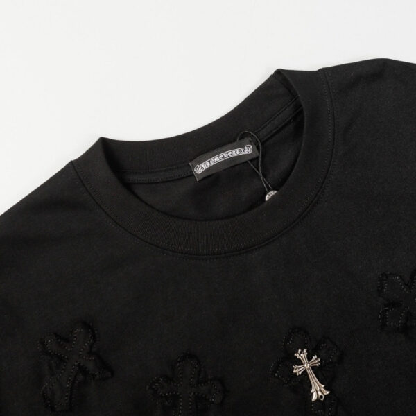 CHRM HRTS T-shirt Black Cross Embroidery
