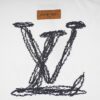 LV T-shirt White Sketch Logo