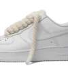 AF1 WHITE – BLACK ROPE LACES