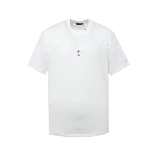 CHRM HRTS T-shirt White Cross Embroidery