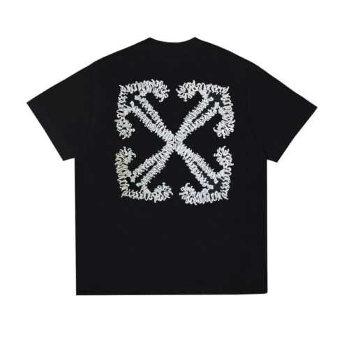 OFF-WHT T-shirt Arrows Logo Black White