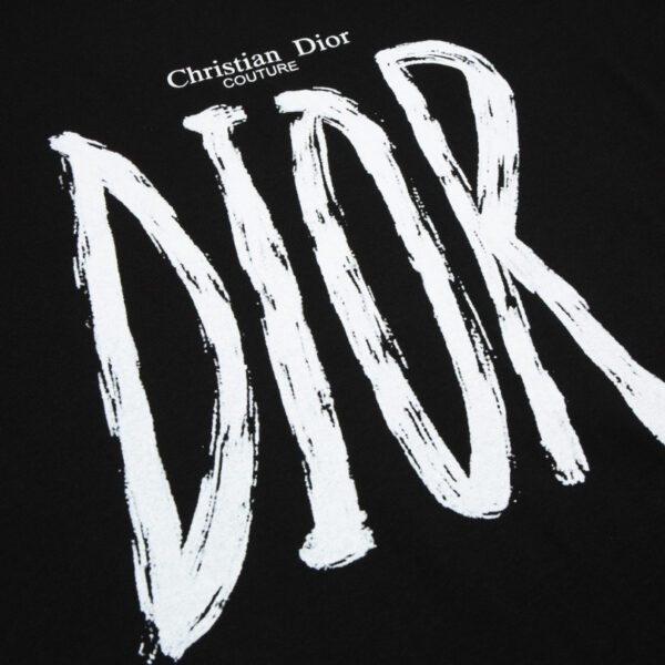 CD T-shirt Black Graphic Logo Couture