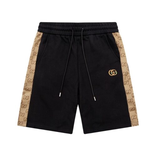 GG Shorts Black Monogram Side-Pocket