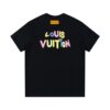 LV T-Shirt Multicolor Logo Black