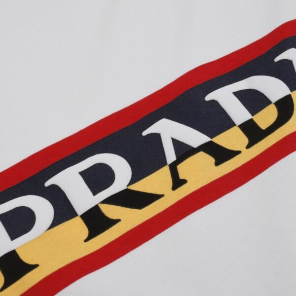 PRD T-shirt Stripe Logo White