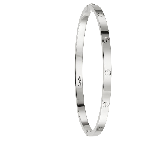 THIN LOVE BRACELET WHITE GOLD